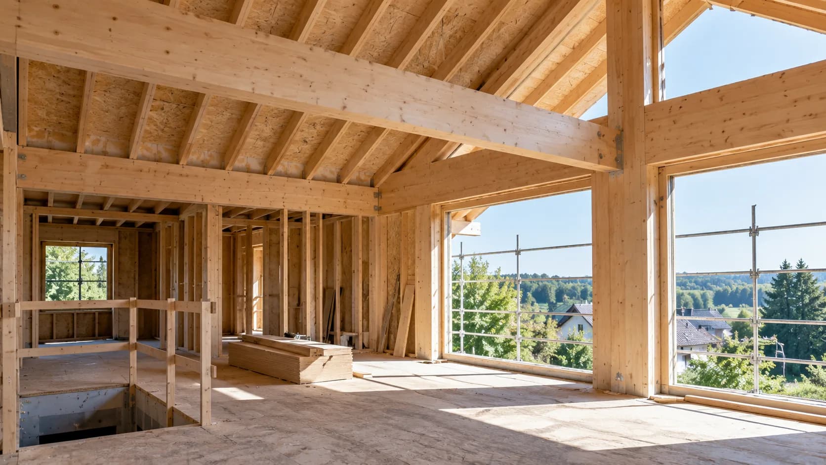 Nachhaltiger Neubau mit Holzkonstruktion