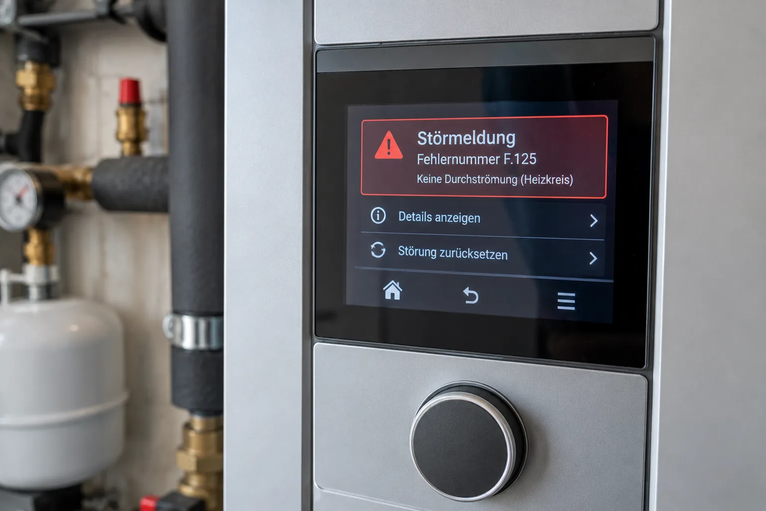 Wärmepumpenregelung mit Störmeldung
